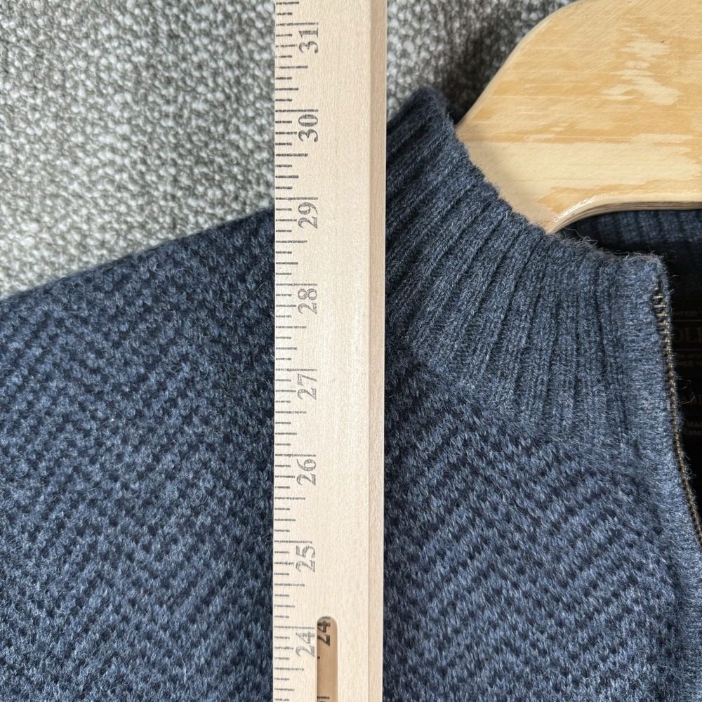 Pendleton 100% Shetland Wool 1/4 Zip Sweater Men XL Navy Washable Pullover Tweed - Picture 6 of 8